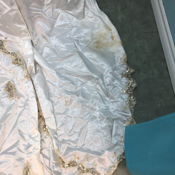 ZOMBIE Dead Corpse Bride, Halloween Wedding Dress, DAMAGED, Vintage Haunting - Picture 12 of 12